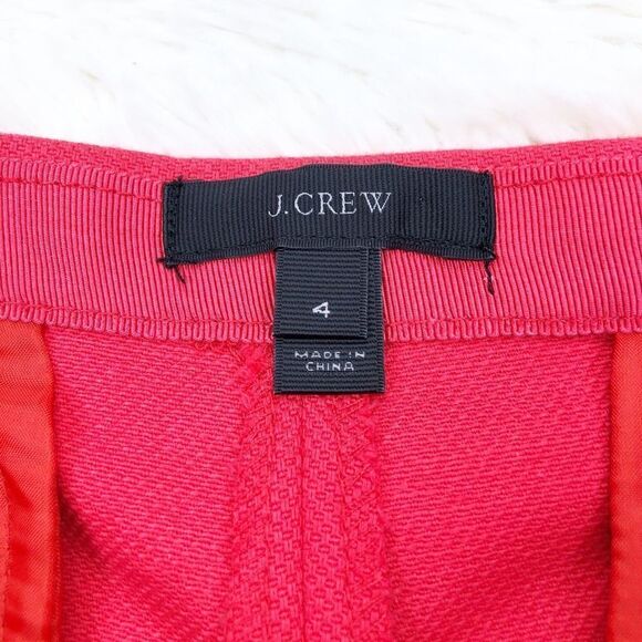J. Crew Red Pink Textured High Rise Shorts 4 - Picture 6 of 8